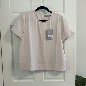 Everlane Drapey T-shirt Blouse in Light Pink